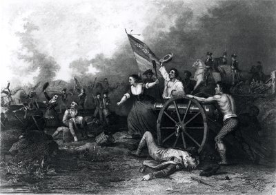 Moll Pitcher at the Battle of Monmouth, 28th June 1778, engraved by J. Rogers by Dennis Malone Carter